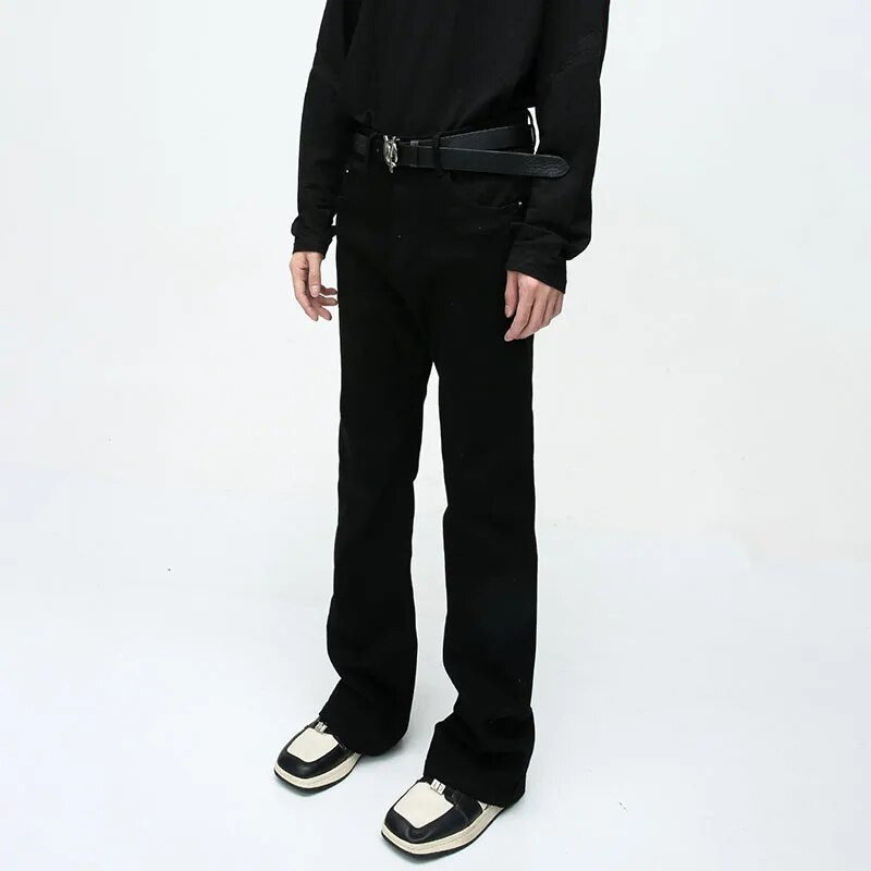LUZHEN Slim vīriešu elastīgie džinsi Moderni korejiešu vienkārši eleganti taisni cauruļu džinsa bikses vienkrāsaini augstas kvalitātes plūdmaiņas 2023 72e702