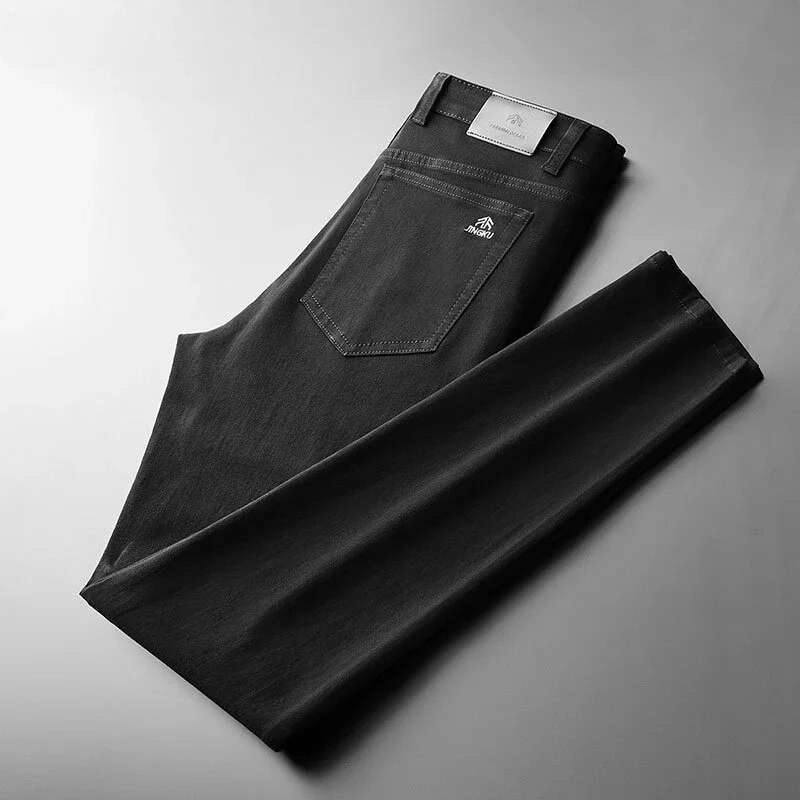 2023 Visoko rastezljive poslovne ležerne traperice Muške udobne hlače ravnih nogavica Proljetne modne klasične hlače Pantalones Hombre