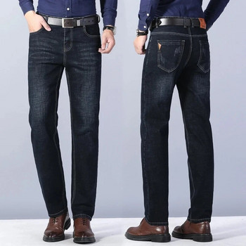 Ανδρικά φθινοπωρινά μεγάλα μεγέθη Business Casual Jeans Ανοιξιάτικη Μόδα Loose Stretch ίσιο παντελόνι Υψηλής ποιότητας επώνυμα τζιν παντελόνι Ανδρικά