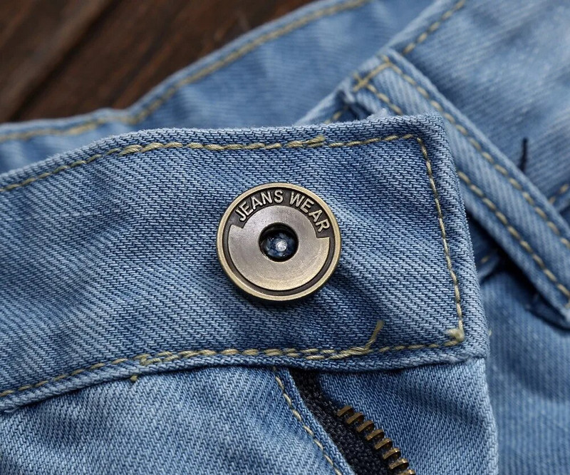 KARSTĀ 2022. gada mode, ikdienišķa, taisni, cauruļu džinsi Vīriešu taisni ubaga ielāps Streetwearcity Boy, nostalģiski, gaiši džinsi vīriešiem