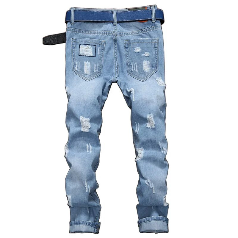 KARSTĀ 2022. gada mode, ikdienišķa, taisni, cauruļu džinsi Vīriešu taisni ubaga ielāps Streetwearcity Boy, nostalģiski, gaiši džinsi vīriešiem