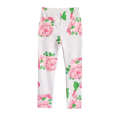 Sweet Girls Antblauzdžiai Mergaičių marginimas Antblauzdžiai Kūdikiams Vaikiškos Kelnės vaikams Gėlė Skinny Elasticity Pieštuko kelnės