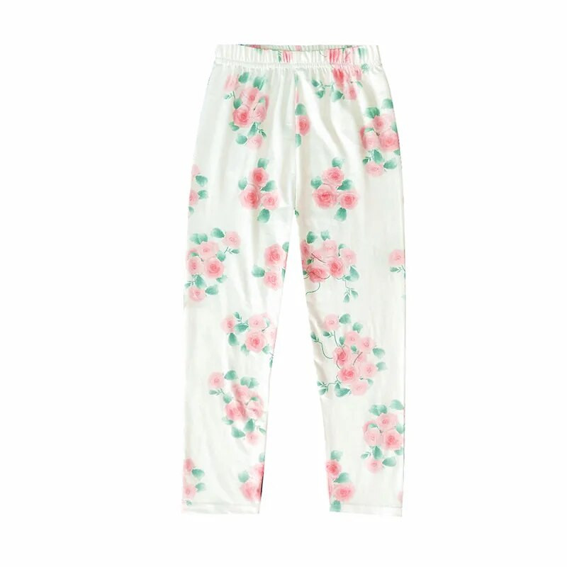 Sweet Girls Antblauzdžiai Mergaičių marginimas Antblauzdžiai Kūdikiams Vaikiškos Kelnės vaikams Gėlė Skinny Elasticity Pieštuko kelnės