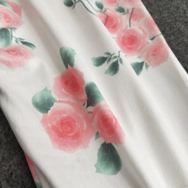 Sweet Girls Antblauzdžiai Mergaičių marginimas Antblauzdžiai Kūdikiams Vaikiškos Kelnės vaikams Gėlė Skinny Elasticity Pieštuko kelnės