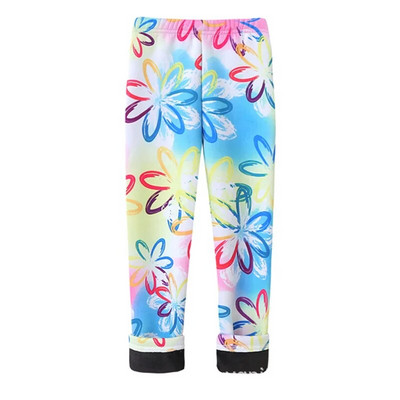 Vaikiški žieminiai antblauzdžiai plius aksominės šiltos vaikiškos kelnės su gėlių raštais žieminės mergaičių antblauzdžiai vaikiškos kelnės kūdikių kelnės mergaitėms 3-13T