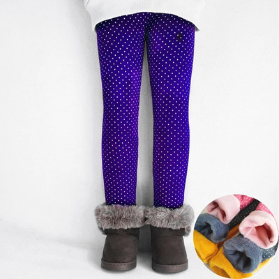 Bērnu apģērbi Ziemas Kokvilnas Bikses Meitenes Apdruka Punktiski Silti Flīsa Legingi Rudens Meiteņu Zeķubikses Plus Samta Bikses Bikses Bērni