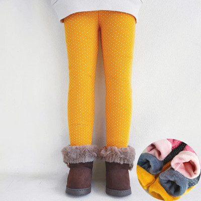 Bērnu apģērbi Ziemas Kokvilnas Bikses Meitenes Apdruka Punktiski Silti Flīsa Legingi Rudens Meiteņu Zeķubikses Plus Samta Bikses Bikses Bērni