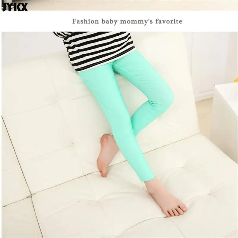 2023 Kids Meitenes Bikses Pavasaris Rudens Candy Krāsa Elastīgas Zīmuļa Bikses Ciets Bērnu legingi 2-11G Bērnu Apģērbs