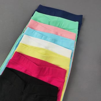 Детски панталони Пролетни и есенни бонбони Еластични панталони тип молив Едноцветни чорапогащи за момичета 2-11 г. Бебешки летни панталони за крака