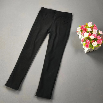 Детски панталони Пролетни и есенни бонбони Еластични панталони тип молив Едноцветни чорапогащи за момичета 2-11 г. Бебешки летни панталони за крака