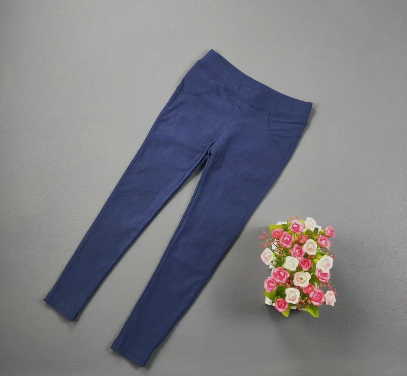 Bērnu bikses pavasara un rudens Candy elastīgas zīmuļu bikses Meiteņu vienkrāsainas zeķubikses 2-11 G Baby Summer Feet Bikses