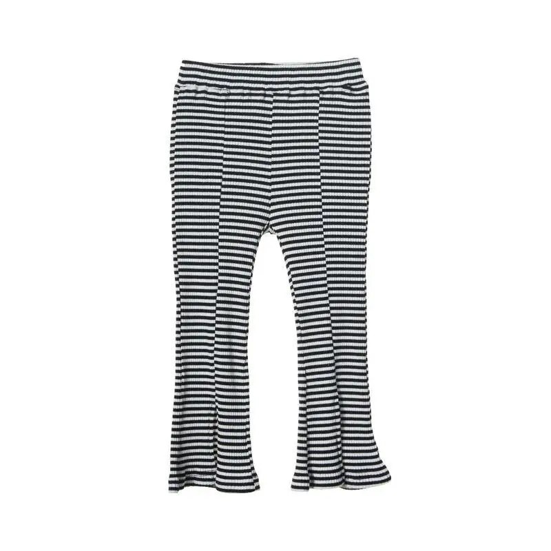 Laste püksid 2021 suvised korea tüdrukud beebid suvised laia säärega õhukesed üheksa punktiga püksid, triibulised püksid