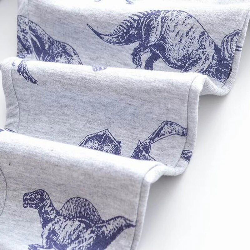 Little Manen Vaikų rudens drabužiai 2023 m. berniukų pavasario vaikų pilnos kelnės Medvilninis animacinis filmas Dinozaurai Kelnės Kūdikių berniukų drabužiai