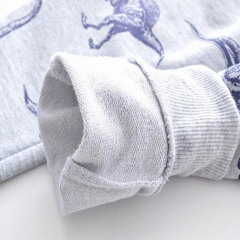 Little Manen Vaikų rudens drabužiai 2023 m. berniukų pavasario vaikų pilnos kelnės Medvilninis animacinis filmas Dinozaurai Kelnės Kūdikių berniukų drabužiai