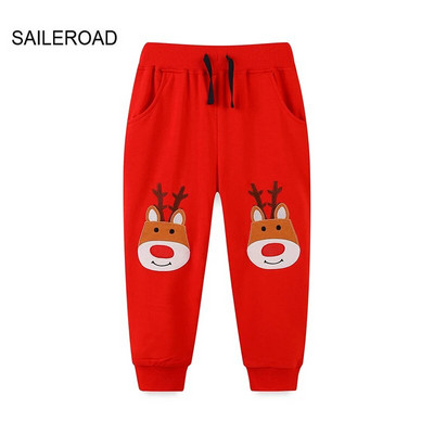 SAILEROAD 2023 Jaunas meitenes Rudens Pavasaris Izšuvumi Ziemassvētki Brieži Bikses Bērni Zēni Bikses Ikdienas Džemperi Sporta Apģērbs