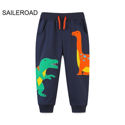 SAILEROAD Coreeană Copii Haine Copii Copii Băieți Toamnă Primăvară Desene Animat Dinozauri Pantaloni Sport Pantaloni Adolescenti