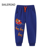 SAILEROAD Bērnu apģērbi pusaudžiem rudens pavasaris bērni zēni multene Ziemassvētku Ziemassvētku vecītis bikses sporta džemperi