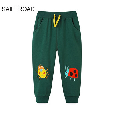 SAILEROAD 2023 Bērnu apģērbs Jauns rudens pavasaris Izšuvumi Mārīte Bikses Bērni Zēni Bikses Ikdienas sporta džemperi