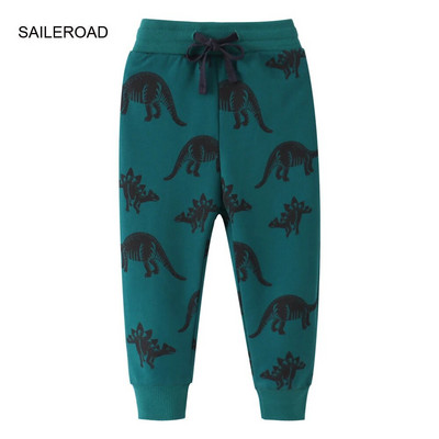 SAILEROAD 2–7 2022. gada jaunas pavasara dinozauru bikses zēniem, bērniem, maziem zēniem, bikses, bikses, ikdienas džemperi, siltas sporta bikses