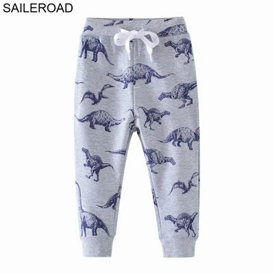 SAILEROAD 2–7 2022. gada jaunas pavasara dinozauru bikses zēniem, bērniem, maziem zēniem, bikses, bikses, ikdienas džemperi, siltas sporta bikses