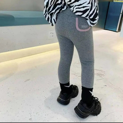 Mergaičių medvilniniai laisvalaikio antblauzdžiai pavasaris ruduo nauja kūdikis vaikiškos mergaitės mados kišeninės kelnės vaikiškos ilgos kelnės antblauzdžiai P4 203