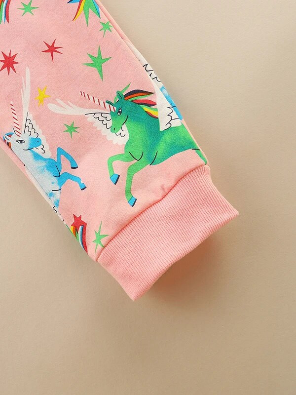 SAILEROAD 2023 Új őszi Unicorn Nadrág Gyerek Ruházat Lányok Pamut bélésű Nadrág Alkalmi Sport Pulóverek Gyermekruházat