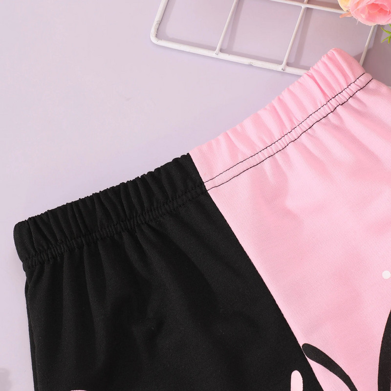 Pavasarī un rudenī jauni bērni valkā bikses ar kontrastainu tauriņu apdruku Meiteņu mode Ērtas bikses 8 9 10 11 12 gadi