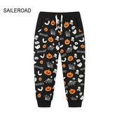 SAILEROAD Rudens animacinis filmas Helovinas Moliūgas Kelnės Vaikams Drabužiai Medvilniniai paminkštinti Kelnės Sportiniai Megztiniai Berniukui Vaikiški Drabužiai