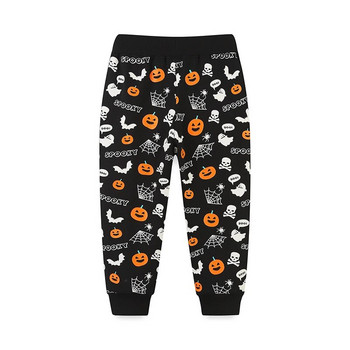 SAILEROAD Есенни анимационни панталони за Хелоуин Тиквени панталони Детски дрехи Панталони с памучна подплата Спортни пуловери Детски дрехи за момче