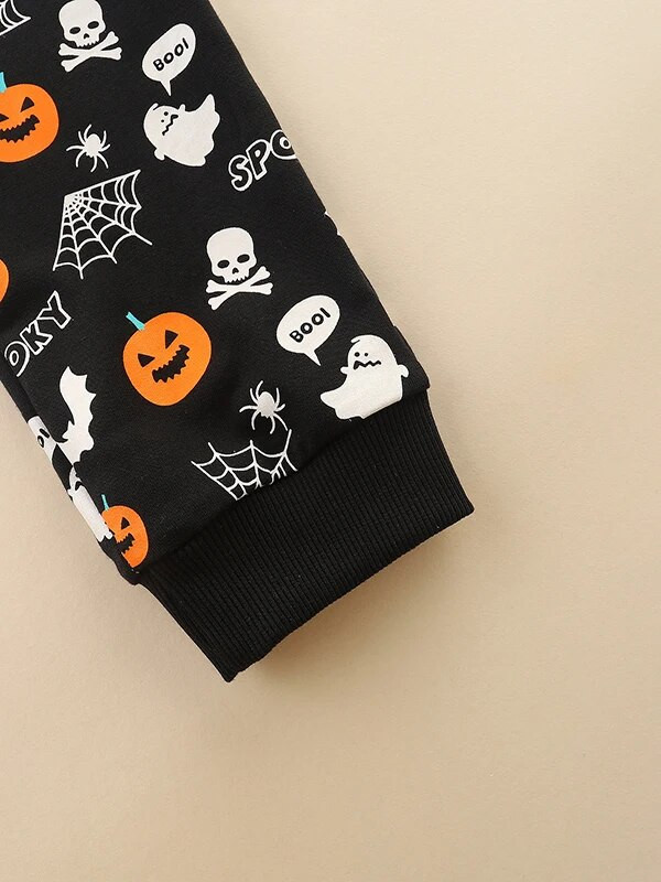 SAILEROAD Rudens animacinis filmas Helovinas Moliūgas Kelnės Vaikams Drabužiai Medvilniniai paminkštinti Kelnės Sportiniai Megztiniai Berniukui Vaikiški Drabužiai