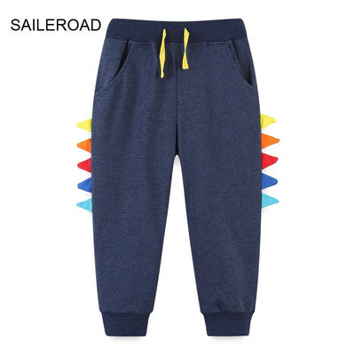 SAILEROAD 2-7 éves 2022 új őszi dinoszaurusz nadrág fiúknak gyerekeknek fiú nadrágok alkalmi pulóverek meleg sportnadrágok