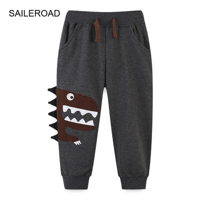 SAILEROAD 2-7 éves 2022 új őszi dinoszaurusz nadrág fiúknak gyerekeknek fiú nadrágok alkalmi pulóverek meleg sportnadrágok