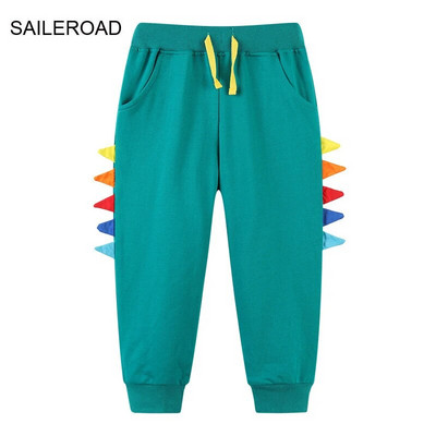 SAILEROAD 2-7 éves 2022 új őszi dinoszaurusz nadrág fiúknak gyerekeknek fiú nadrágok alkalmi pulóverek meleg sportnadrágok