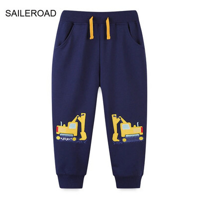 SAILEROAD 2-7 éves 2022 új őszi dinoszaurusz nadrág fiúknak gyerekeknek fiú nadrágok alkalmi pulóverek meleg sportnadrágok