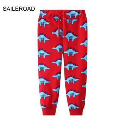 SAILEROAD 2-7 éves 2022 új őszi dinoszaurusz nadrág fiúknak gyerekeknek fiú nadrágok alkalmi pulóverek meleg sportnadrágok