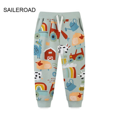 SAILEROAD 2-7 éves 2022 új őszi dinoszaurusz nadrág fiúknak gyerekeknek fiú nadrágok alkalmi pulóverek meleg sportnadrágok