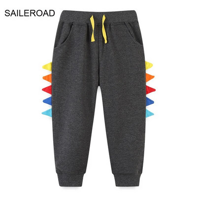 SAILEROAD 2-7 éves 2022 új őszi dinoszaurusz nadrág fiúknak gyerekeknek fiú nadrágok alkalmi pulóverek meleg sportnadrágok