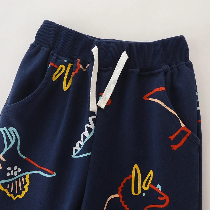SAILEROAD 2-7 éves 2022 új őszi dinoszaurusz nadrág fiúknak gyerekeknek fiú nadrágok alkalmi pulóverek meleg sportnadrágok