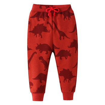  2-7 години 2022 Нови пролетни панталони с динозаври за момчета Деца Панталони за момчета Ежедневни пуловери Топли спортни панталони