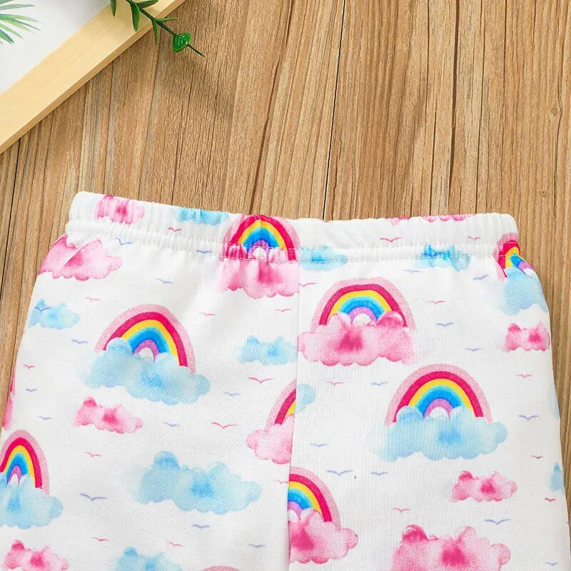 SAILEROAD 2023 új őszi tavaszi rajzfilm édes szivárványos nadrágok gyerekeknek lányok kiszélesedő nadrágok alkalmi pamut nadrágok