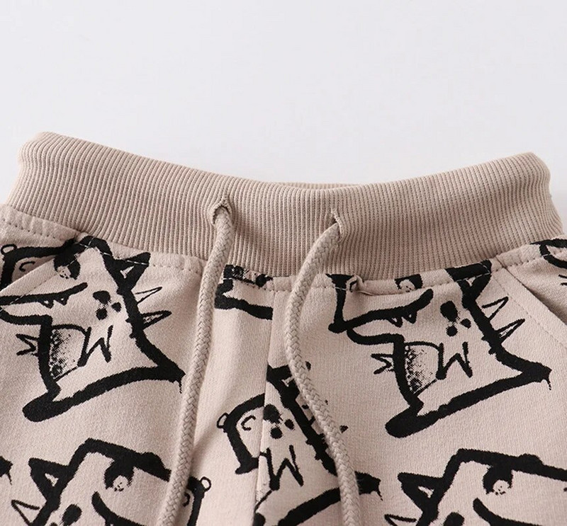 Naujas pavasario rudens berniukų mergaičių animacinis filmas Monster Print sportinės kelnės Medvilninės laisvalaikio kelnės kūdikiams vaikiškos lauko kelnės