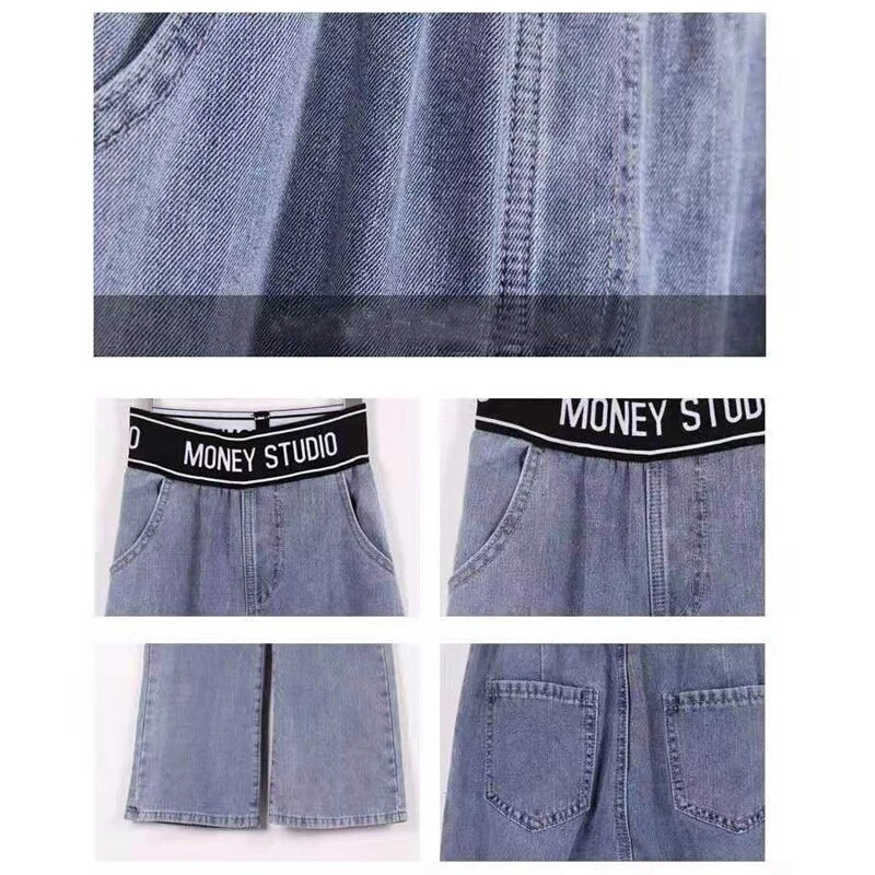 Bērnu Meiteņu Džinsi Pavasara Rudens Džinss Mazulim Meiteņu Platas Džinsi Bērnu Apģērbs Garas Bikses Pusaudžu Meiteņu Apģērbs