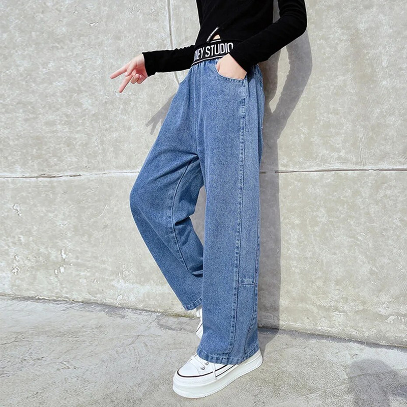 Džinsi Meiteņu burtu raksts Bērni Džinsi Meitenes Ikdienas Stils Bērnu Džinsi Pavasara Rudens Bērnu Apģērbi 6 8 10 12 14