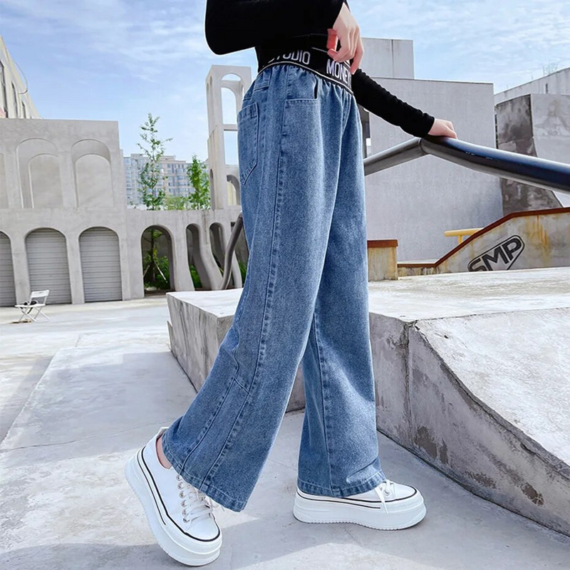 Džinsi Meiteņu burtu raksts Bērni Džinsi Meitenes Ikdienas Stils Bērnu Džinsi Pavasara Rudens Bērnu Apģērbi 6 8 10 12 14