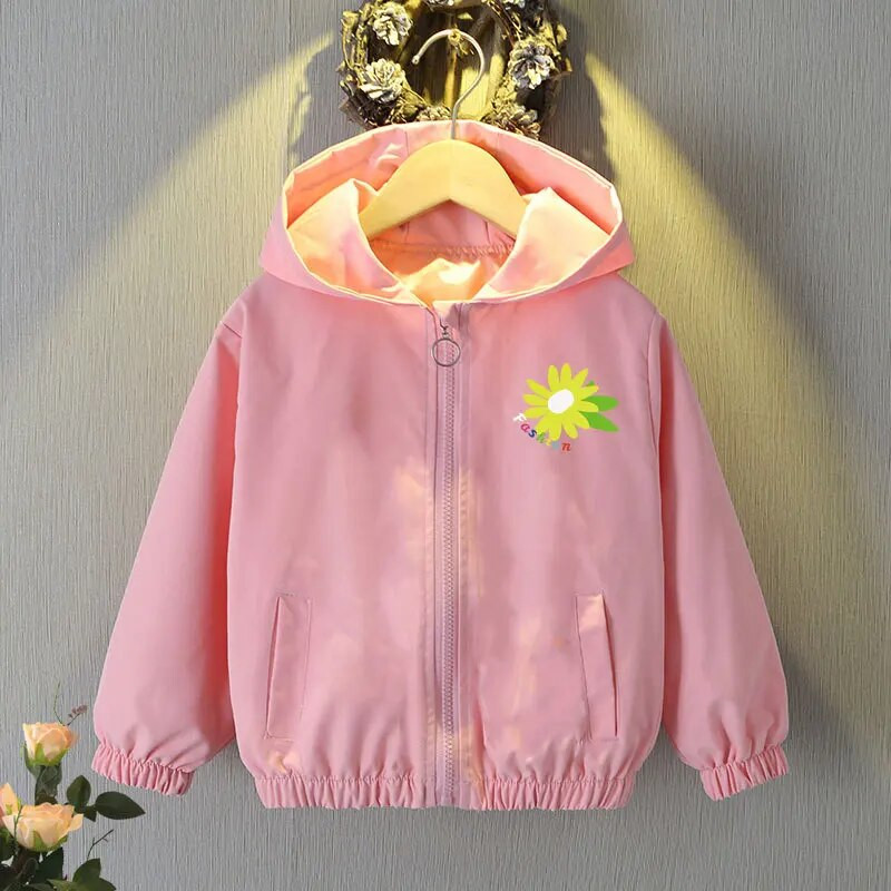 Meiteņu jaka ar garām piedurknēm Mētelis ar vizuļiem ar tauriņu apdruku pavasara rudens bērnu virsdrēbes 2021. gads. Jaunas meiteņu ikdienas jakas drēbes