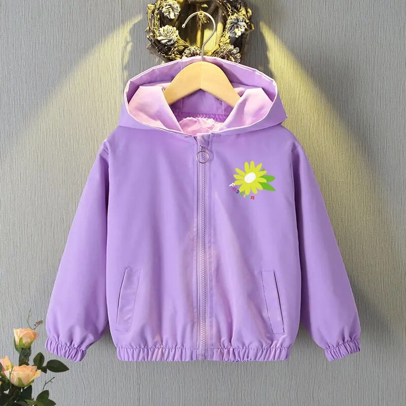 Meiteņu jaka ar garām piedurknēm Mētelis ar vizuļiem ar tauriņu apdruku pavasara rudens bērnu virsdrēbes 2021. gads. Jaunas meiteņu ikdienas jakas drēbes