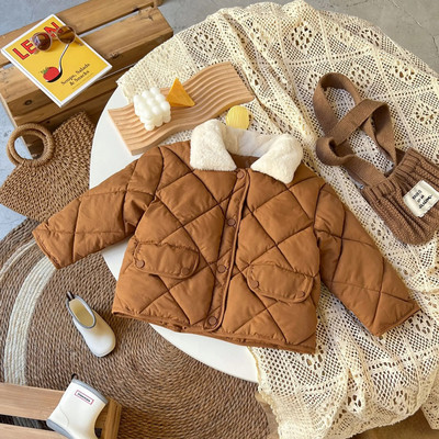 Φθινοπωρινά χειμωνιάτικα παλτό για κορίτσια Παιδικά ζεστά βαμβακερά μπουφάν Παιδικά εξωτερικά ενδύματα με διαμάντια Φοιτητικά Υπαίθρια ζεστά πάρκα βρεφικά ρούχα