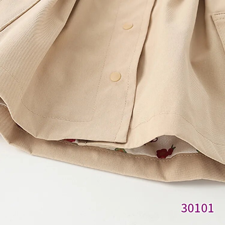 Ανοιξιάτικο κοριτσάκι Μακρυμάνικο κεντημένο παλτό μωρό βρέφος Παιδιά Παιδιά αντιανεμικό Contracted Leisure