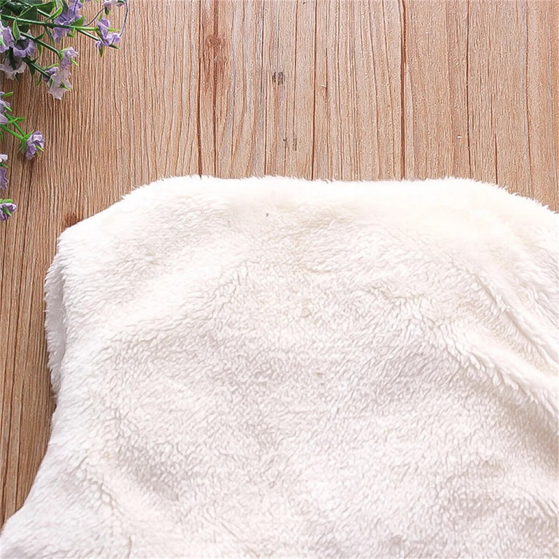 Rudens un ziemas meiteņu kažokādas veste, salda ziedu izšuvumi bez piedurknēm, silts modes mētelis 0–3 gadus vecs sieviešu apģērba tops