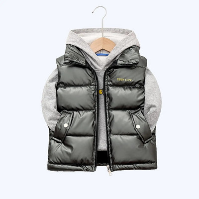 Rudens ziemas bērnu veste Mode bezpiedurkņu jaka meitenēm zēniem kokvilnas veste mēteļi 3-10 gadiem bērnu virsdrēbes apģērbi